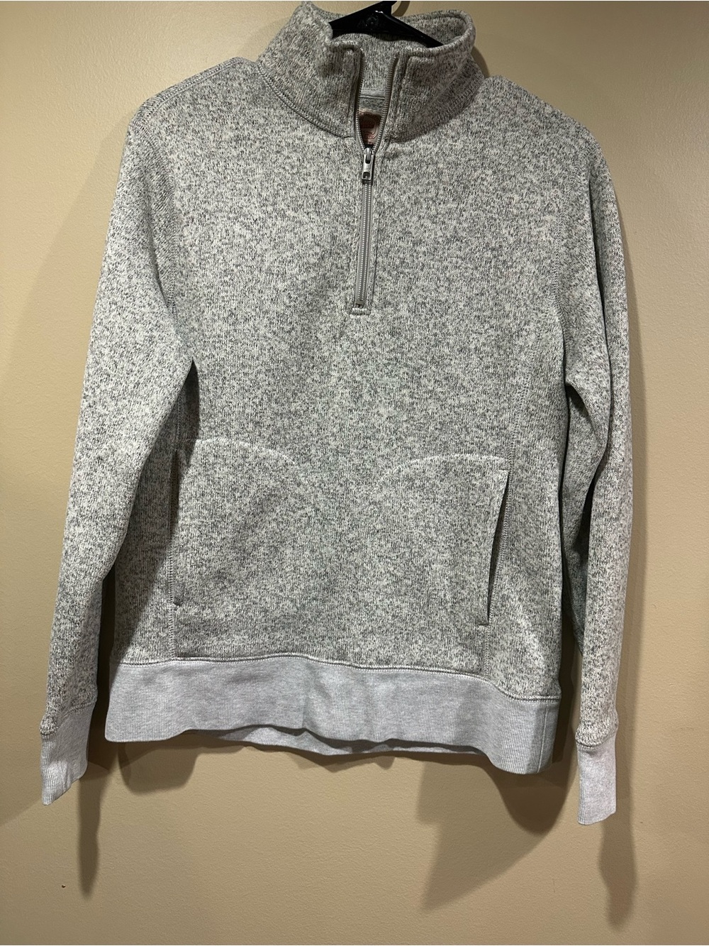 J.Crew Men’s Heather Gray Quarter-Zip Sweater Pullover